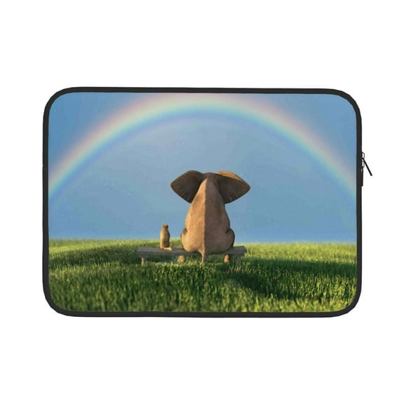 Bingfone Elephant Dog Laptop Sleeve Case 13 Inch, 360° Protective Computer Carrying Bag