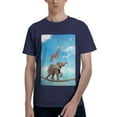thumbnail image 1 of Bingfone Elephant Giraffe Men'S Loose Fit Short-Sleeve Pocket T-Shirt, 1 of 7