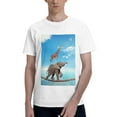 thumbnail image 1 of Bingfone Elephant Giraffe Men'S Loose Fit Short-Sleeve Pocket T-Shirt, 1 of 7