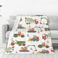 thumbnail image 1 of Bingfone Excavator Print Flannel Fleece Blanket Throw Blanket For Bed,Sofa,Couch,Travel,Camping(40"X30"), 1 of 9