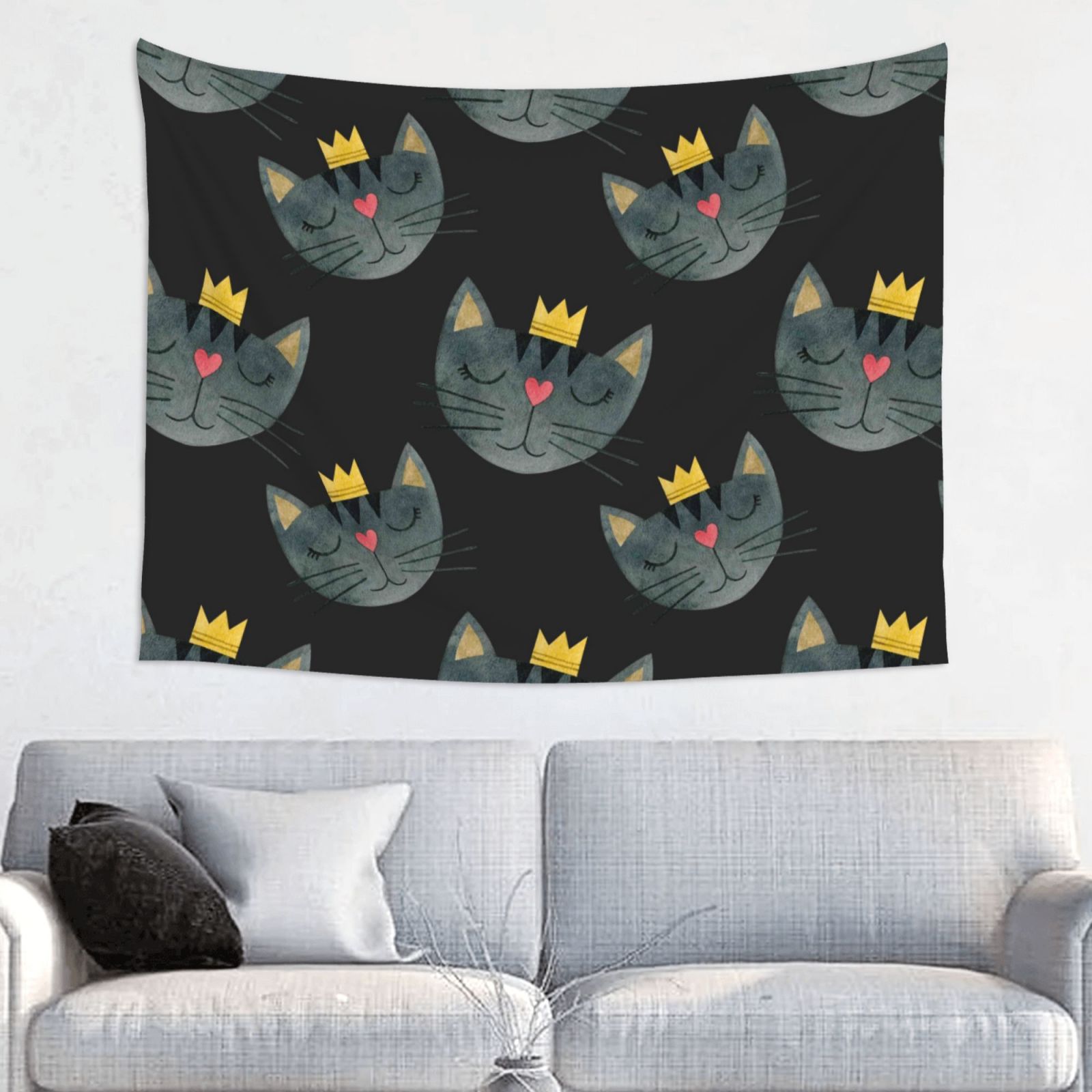 Bingfone Faces Of The Cat Tapestry Wall Hanging Decor For Living Room