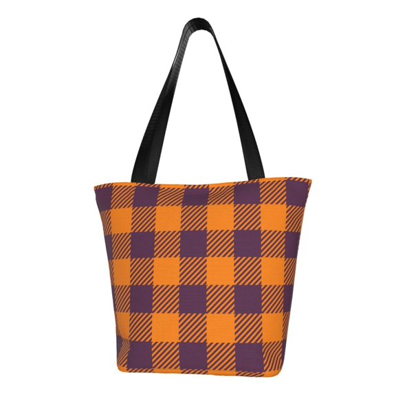 Bingfone Fall Buffalo Plaid Women Shoulder Tote Bags Casual Bag Ladies Shopping Handbag