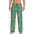 thumbnail image 1 of Bingfone Fall Forest Squirrel Mens All Over Print Sleep Pajama Pants-Large, 1 of 5