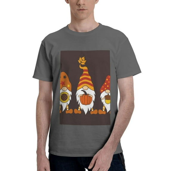 Bingfone Fall Gnomes Men'S Loose Fit Short-Sleeve Pocket T-Shirt