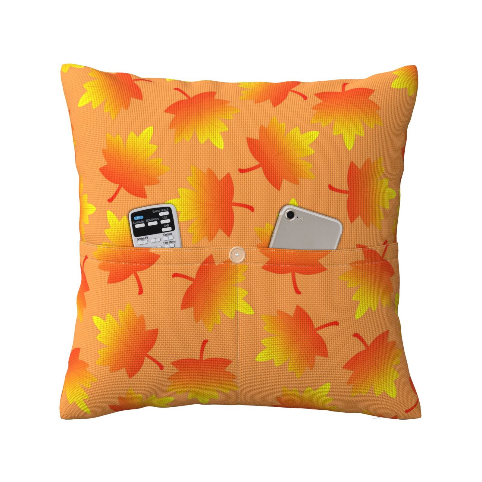 Bingfone Fall Maple Leaves Linen Throw Pillow Covers Cushion Case