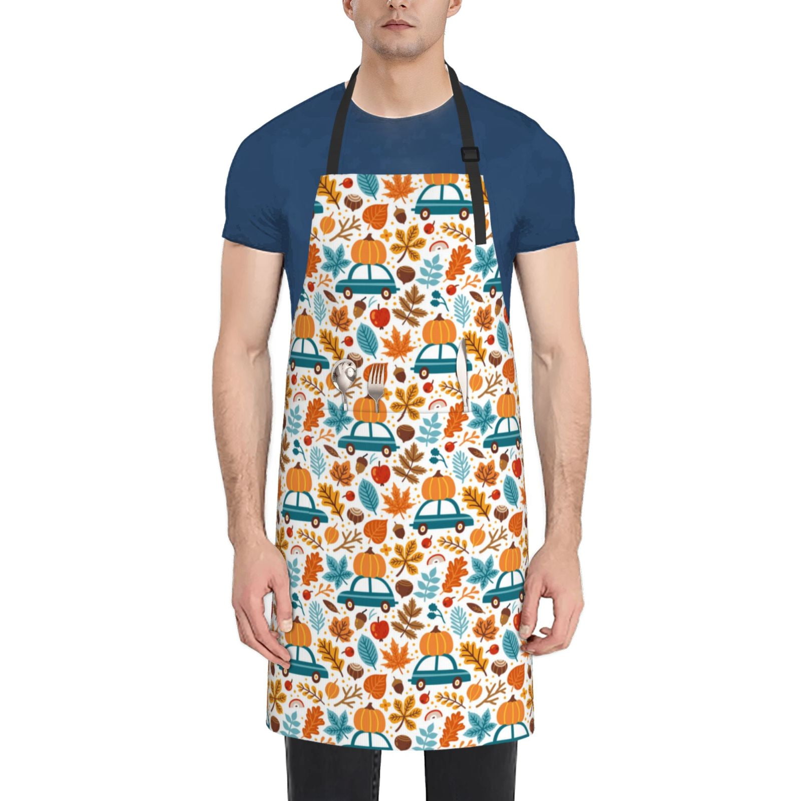 Bingfone Falling Pumpkins On Car Apron Gifts For Men, Women