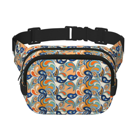 Bingfone Fanny Packs for Women Fashion Waist Packs Bag with Adjustable Strap Waterproof Everywhere Crossbody Belt Bag for Workout Running Travelling( Fashionable Paisley )