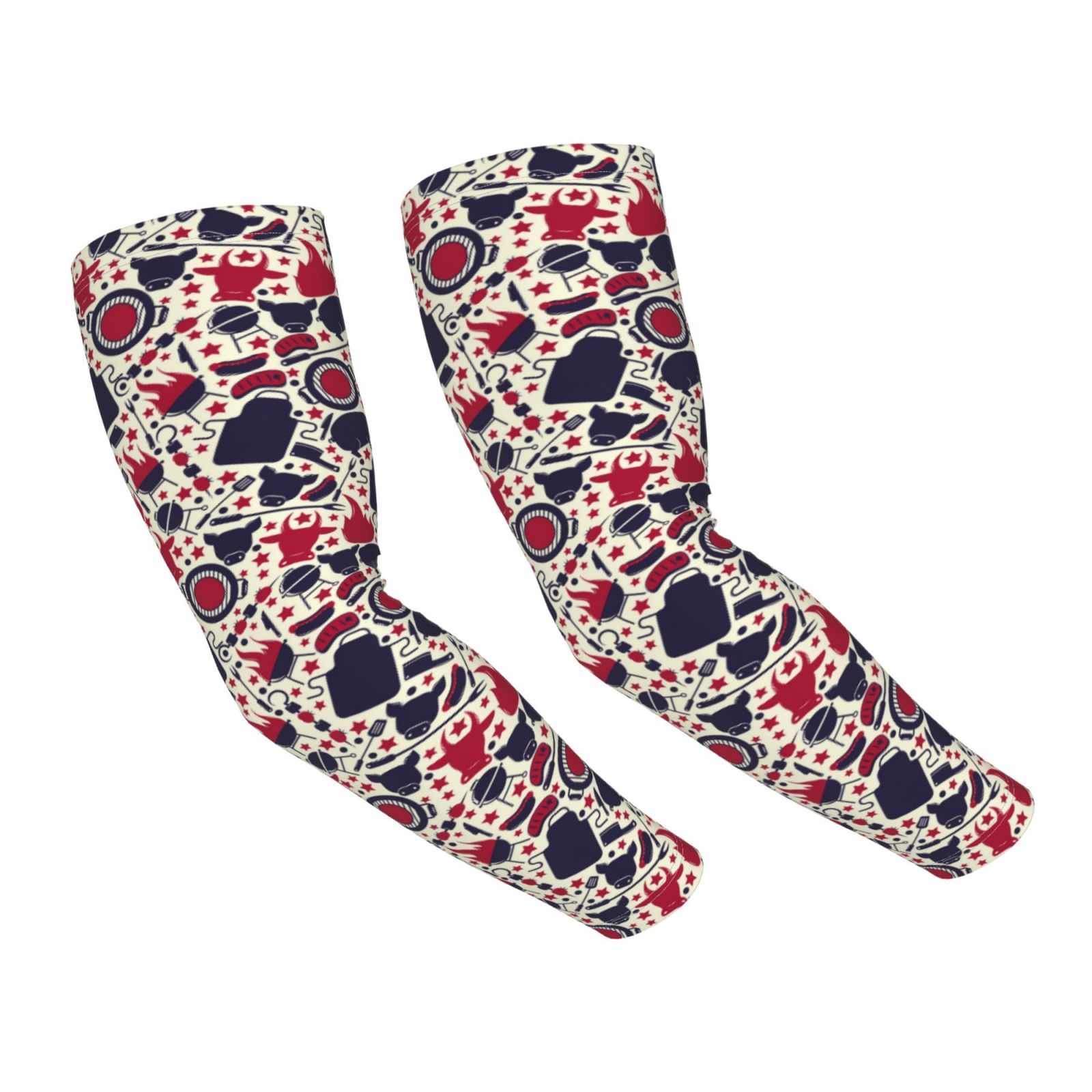 Dussdil Spring Poppies Arm Sleeves - UV Protection Cooling Sleeves For Gardening, Farming, Outdoor Sports, 17 Inches