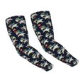 thumbnail image 1 of Bingfone Farmers Gardening Sleeves Sun Protection Arm Cooling Sleeves for Women Men with Thumb Hole - Cartoon Sharks, 1 of 7
