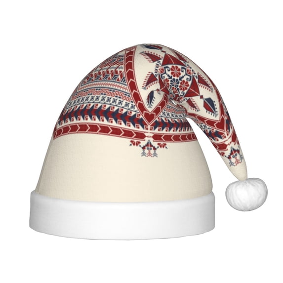 Bingfone Fashion Tatreez for Kids Christmas Hat Santa Hat for Boys Girls Teenager for Christmas New Year Xmas Festive Holiday Party Supplies Gifts
