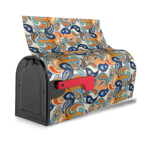 Bingfone Fashionable Paisley Magnetic Mailbox Cover Standard Size for Garden Yard Outdoor Decorations-25.5x21 in