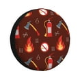 thumbnail image 1 of Bingfone Fire Extinguisher Spare Tire Cover Weatherproof Universal Wheel Protectors For Rv Camper Travel Trailer Suv Truck 17 Inch, 1 of 9