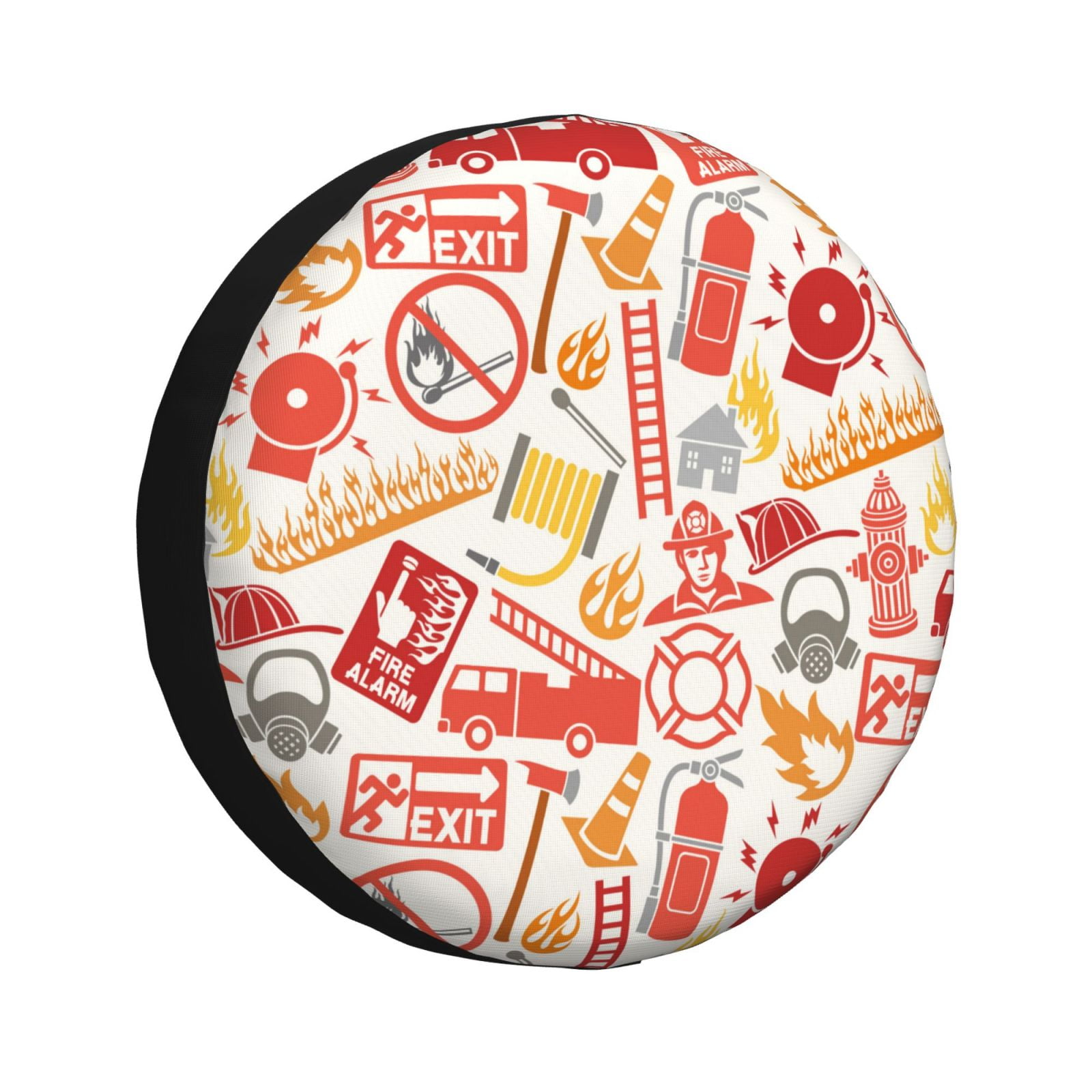 Bingfone Firefighter Icons Spare Tire Cover Weatherproof Universal ...