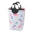 thumbnail image 1 of Bingfone Flamingo And Pineapple Laundry Hamper,Large Canvas Fabric Lightweight Storage Basket Toy Organizer Dirty Clothes Collapsible, 1 of 6