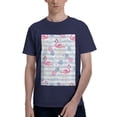 thumbnail image 1 of Bingfone Flamingo And Pineapple Men'S Loose Fit Short-Sleeve Pocket T-Shirt, 1 of 7