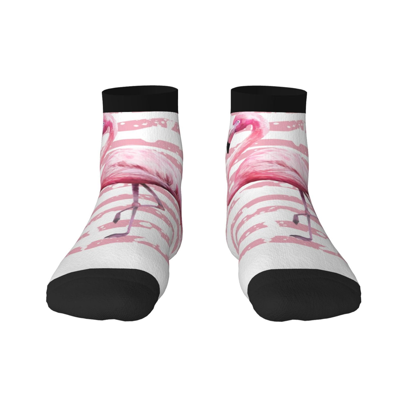 Bingfone Flamingo Design Patterned Men'S Women'S Casual Cotton Socks ...