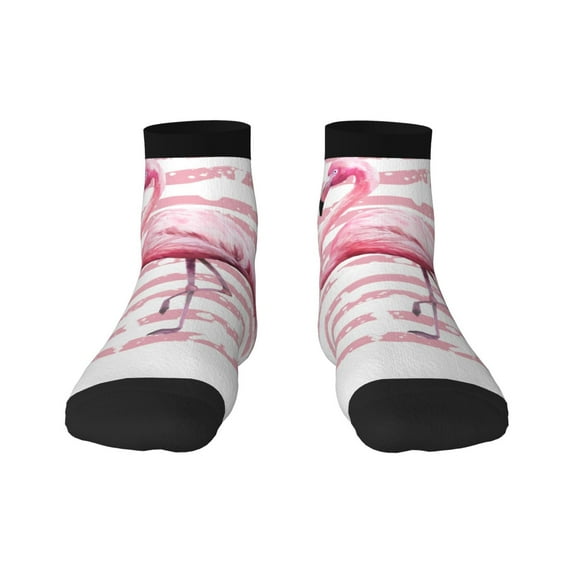 Bingfone Flamingo Design Patterned Men'S Women'S Casual Cotton Socks