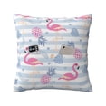 thumbnail image 1 of Bingfone Flamingo and Pineapple Linen Throw Pillow Covers Cushion Case Pocket Button Vintage Farmhouse Pillowcase for Sofa Couch Bed 20"x20", 1 of 9