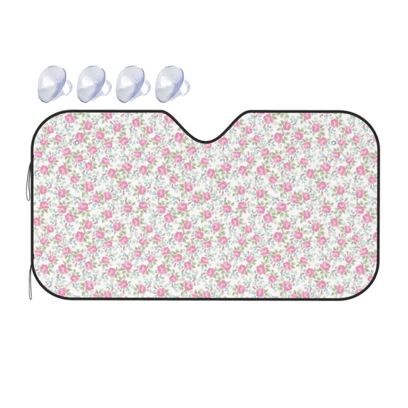 Bingfone Floral Car Windshield Sunshade,Sun Foldable Sun Shield Sun Visor for Car - Small