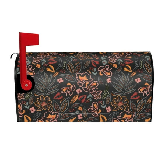 Bingfone Floral Magnetic Mailbox Cover Standard Size for Garden Yard Outdoor Decorations-25.5x21 in