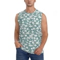 thumbnail image 1 of Bingfone Floral Pattern Men's Tank Tops Workout Sleeveless Tee Shirts Running Beach Tanks for Men-XX-Large, 1 of 4