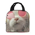 thumbnail image 1 of Bingfone Floral Sunglasses Cat Art Print Lunch Bag Insulated Lunch Box, Small Leakproof Cooler Food Lunch Containers Reusable High Capacity Lunch Tote Bags for Work, Travel, Outdoor, 1 of 6