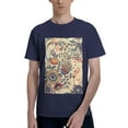 thumbnail image 1 of Bingfone Floral With Birds And Fantasy Flowers Men'S Loose Fit Short-Sleeve Pocket T-Shirt, 1 of 7