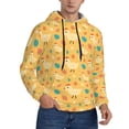 thumbnail image 1 of Bingfone Flowe Chicken Men's Drawstring Hoodie Long Sleeve Pocket Sweatshirts-4X-Large, 1 of 6