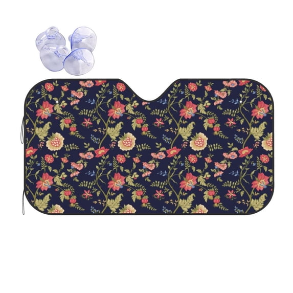 Bingfone Flower Car Windshield Sun Shade Protector Keep Your Vehicle Cool Sun Shield Visor Cover Foldable for Car Truck SUV-Small