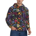 thumbnail image 1 of Bingfone Flowers And Birds Men's Drawstring Hoodie Long Sleeve Pocket Sweatshirts-X-Large, 1 of 6