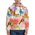 thumbnail image 1 of Bingfone Flowers And Birds Watercolor Men'S Drawstring Hoodie Long Sleeve Pocket Sweatshirts-4x-Large, 1 of 9