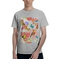thumbnail image 1 of Bingfone Flowers And Birds Watercolor Men'S Loose Fit Short-Sleeve Pocket T-Shirt, 1 of 7