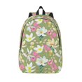 thumbnail image 1 of Bingfone Flowers And Buds Print Canvas College Laptop Backpack, Large Capacity Lightweight College Bookbag Casual Daypack, 1 of 5