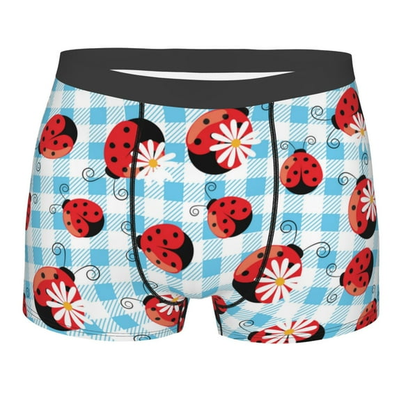 Bingfone Flowers And Lady Bugs Men'S Underwear - Casual Stretch Boxer Briefs-Large