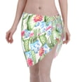 thumbnail image 1 of Bingfone Flowers and Cactus Women's Sarong Swimsuit Cover Ups Bathing Suit Coverups Chiffon Beach Wrap Skirts, 1 of 7