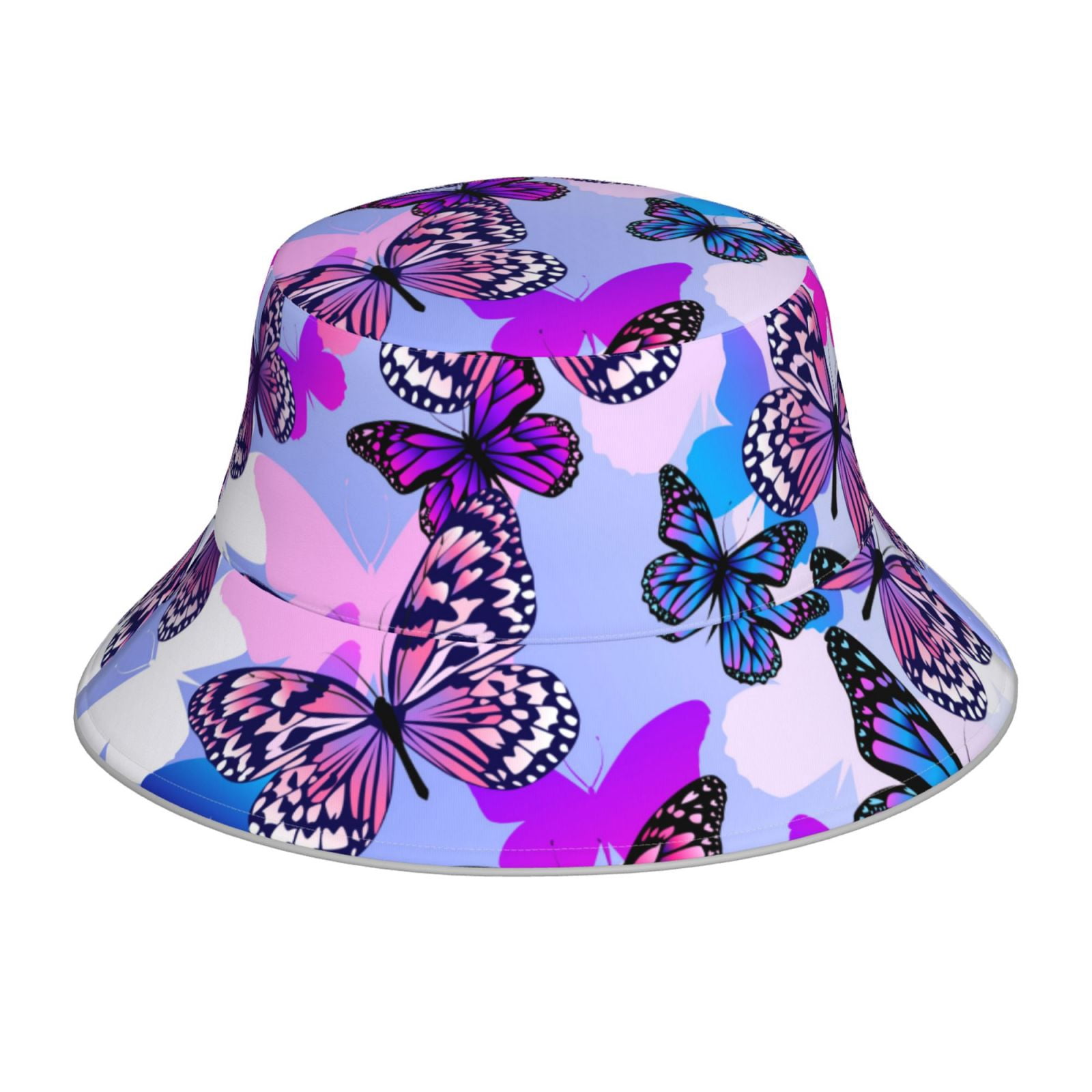 Bingfone Flying Butterflies Bucket Hat For Men Women,Packable ...