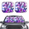 thumbnail image 1 of Bingfone Flying Butterflies Windshield Sun Shade 2-Piece Foldable Car Front Window Sunshade For Most Sedans Suv Truck - Auto Sun Blocker Visor Protector Blocks Max Uv Rays - Small, 1 of 7