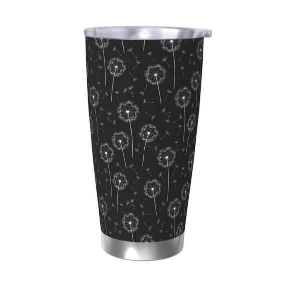 Bingfone Flying Dandelion for 20 Oz Stainless Steel Travel Mug Double Wall Water Coffee Cup for Home,Office, Outdoor Works Great for Ice Drinks and Hot Beverage-Without Straw