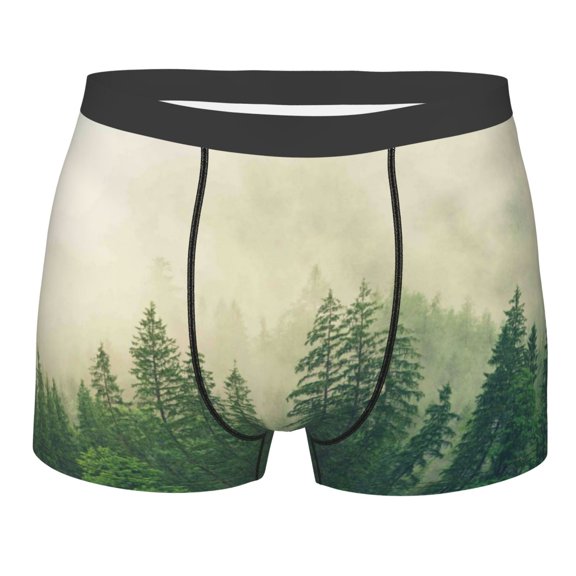 Bingfone Fog Forest Men'S Underwear - Casual Stretch Boxer Briefs-Medium