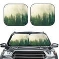 thumbnail image 1 of Bingfone Fog Forest Print 2-Piece Sun Shade Front Windshield - Foldable Car Front Window Sunshades For Most Sedans Suv Truck - Medium, 1 of 7