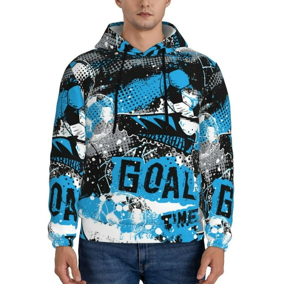 Bingfone Football Time Men'S Drawstring Hoodie Long Sleeve Pocket Sweatshirts-Medium