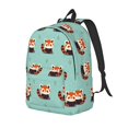 thumbnail image 1 of Bingfone Fox Print Canvas College Laptop Backpack, Large Capacity Lightweight College Bookbag Casual Daypack-Medium, 1 of 5