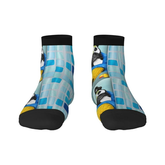 Bingfone French Bulldog Dog In A Bathtub Design Patterned Men'S Women'S Casual Cotton Socks