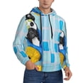 thumbnail image 1 of Bingfone French Bulldog Dog In A Bathtub Men'S Drawstring Hoodie Long Sleeve Pocket Sweatshirts-4x-Large, 1 of 9