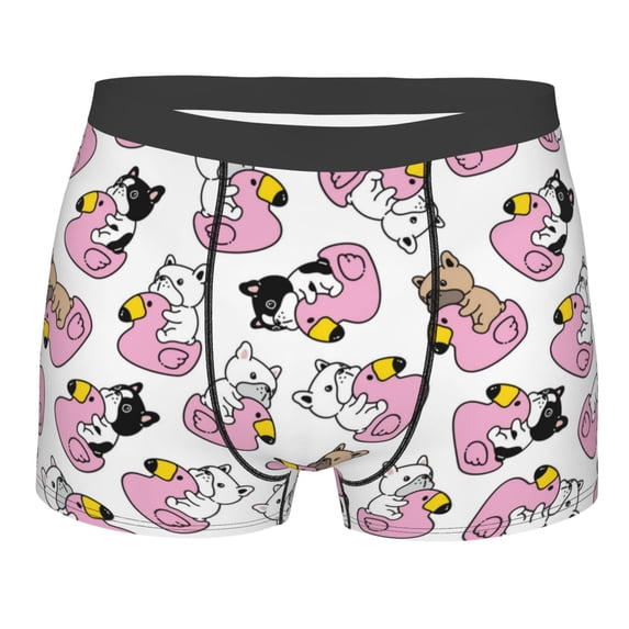 Bingfone French Bulldog Duck Men's Underwear - Casual Stretch Boxer Briefs-Medium