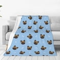 thumbnail image 1 of Bingfone French Bulldog Face Print Flannel Fleece Blanket Throw Blanket For Bed,Sofa,Couch,Travel,Camping(40"X30"), 1 of 9