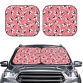 thumbnail image 1 of Bingfone French Bulldog Face Windshield Sun Shade 2-Piece Foldable Car Front Window Sunshade for Most Sedans SUV Truck-Medium, 1 of 7
