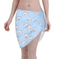 thumbnail image 1 of Bingfone French Bulldog Head Women's Sarong Swimsuit Cover Ups Bathing Suit Coverups Chiffon Beach Wrap Skirts, 1 of 7