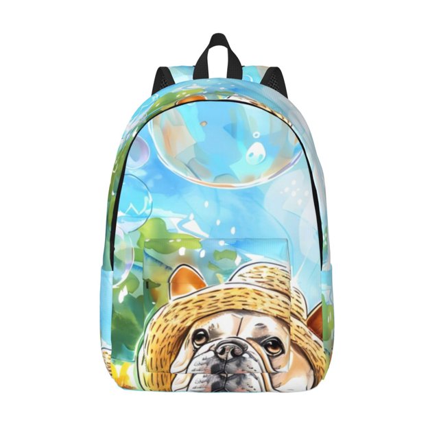 Bingfone French Bulldog Sunflowers Bubbles Print Canvas College Laptop