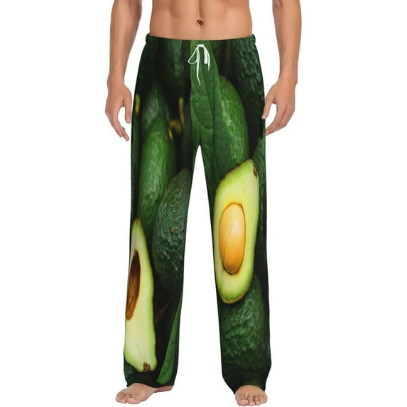 Bingfone Fresh Avocados Mens All Over Print Sleep Pajama Pants-Small